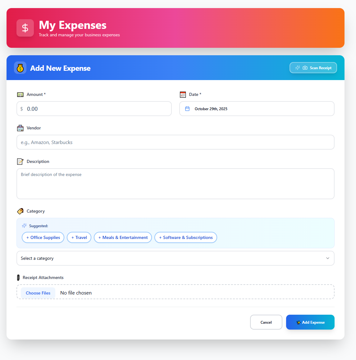 how to automate expenses to track and auto fill-up details