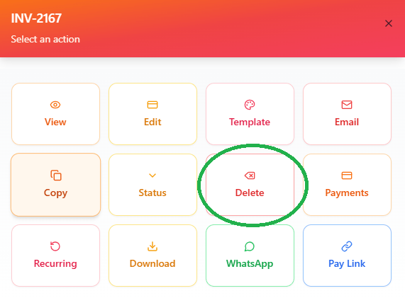 How to manage invoice in invoiceror-7