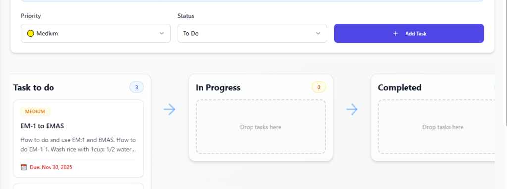 how to track your task and assign base on priority